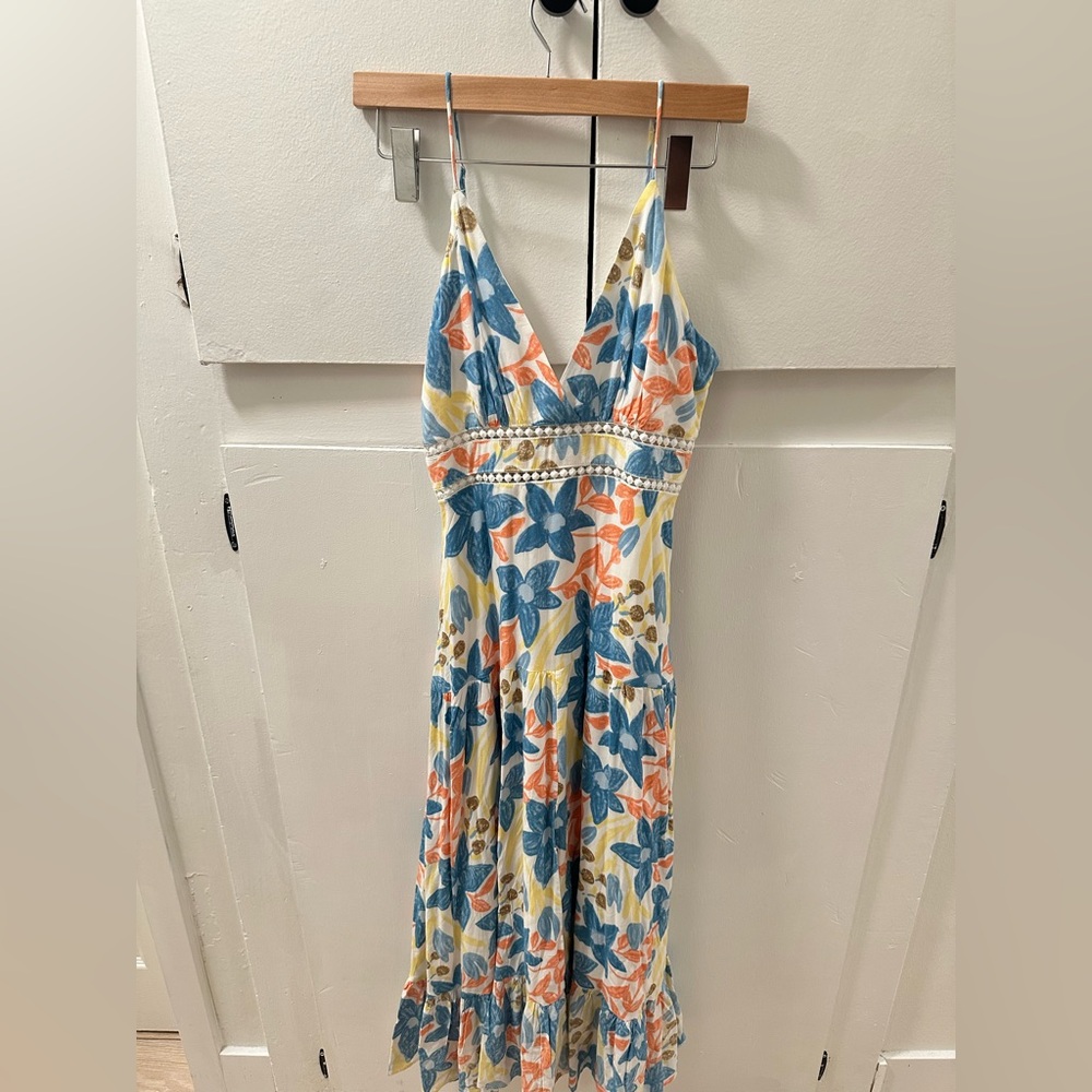 Here comes the sun Floral Spaghetti Strap Dress size XS